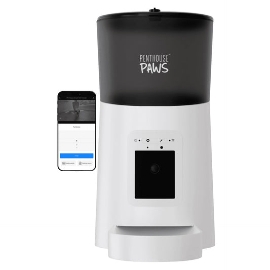 ® Smart Wifi Automatic Feeder for Cats & Dogs, 6L Black/Stainless